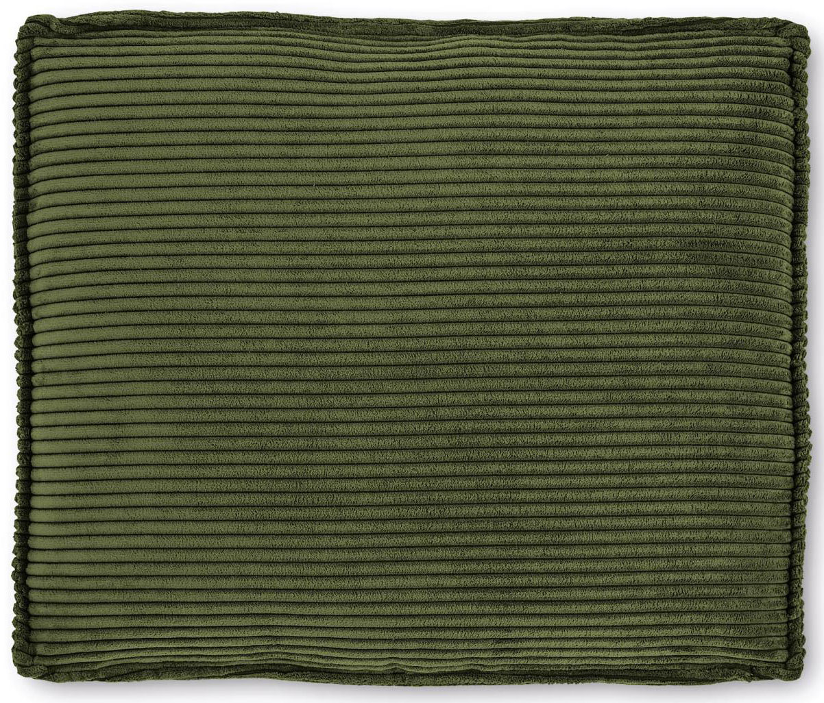 Poduszka dekoracyjna zielona sztruksowa 60x50 cm – obraz-1