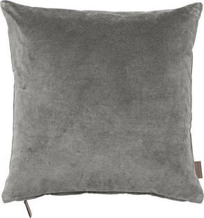 Poduszka dekoracyjna aksamitna Cozy 50x50 cm szara – obraz-1