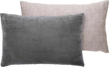 Poduszka dekoracyjna aksamitno-bawełniana Ingrid 50x30 cm zielona – obraz-1