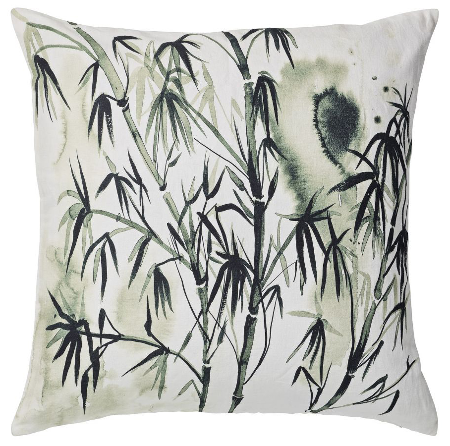 Poduszka dekoracyjna Bamia 60x60 cm ciemnozielona – obraz-1