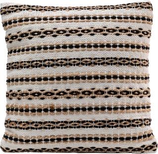 Cojín decorativo boho de algodón y yute 45x45 cm – Imagen-1.