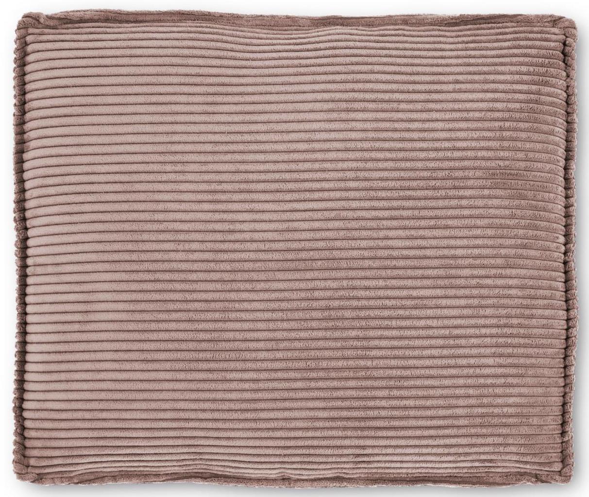Poduszka dekoracyjna różowa sztruksowa 60x50 cm – obraz-1