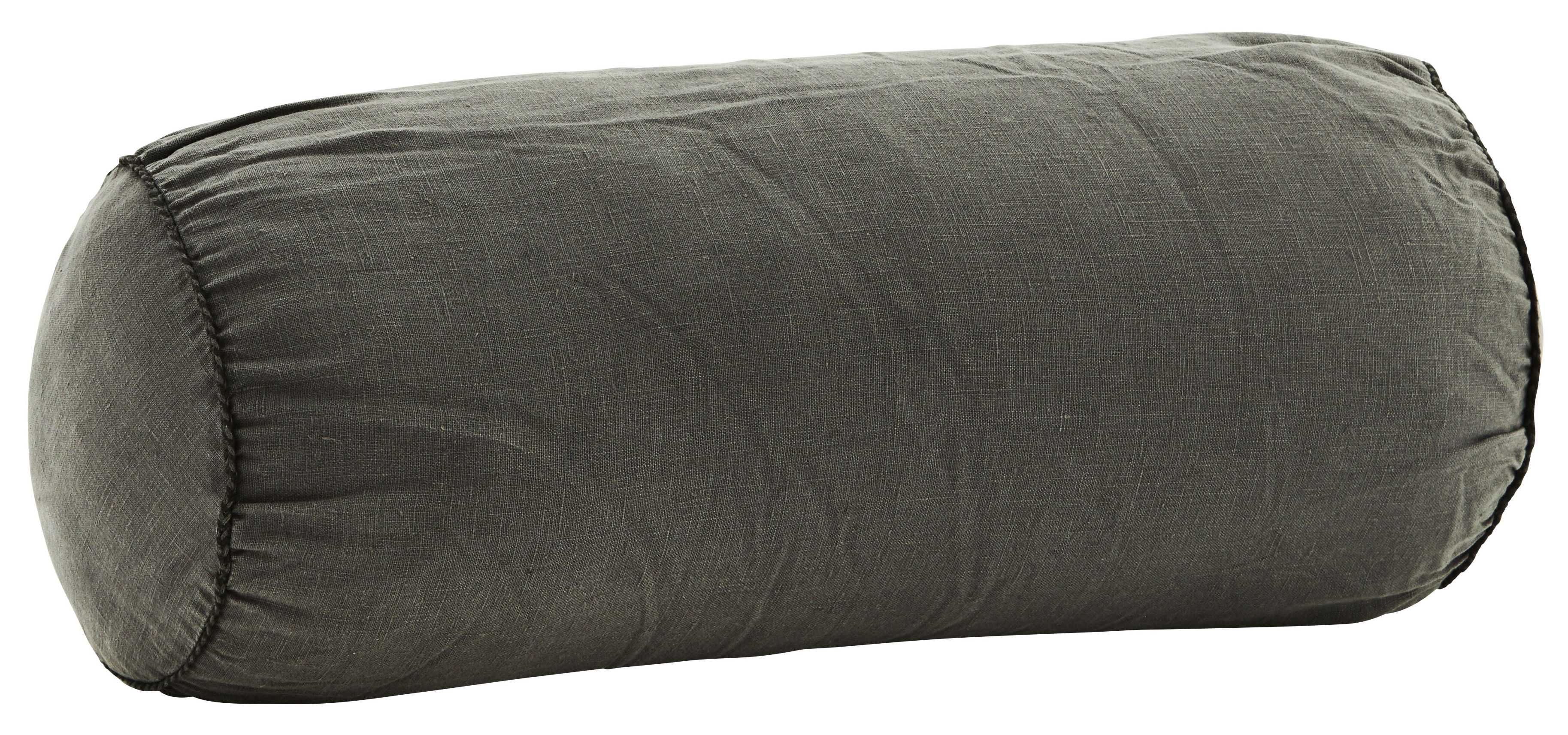 Poduszka dekoracyjna Bolster ∅20x50 cm szara – obraz-1