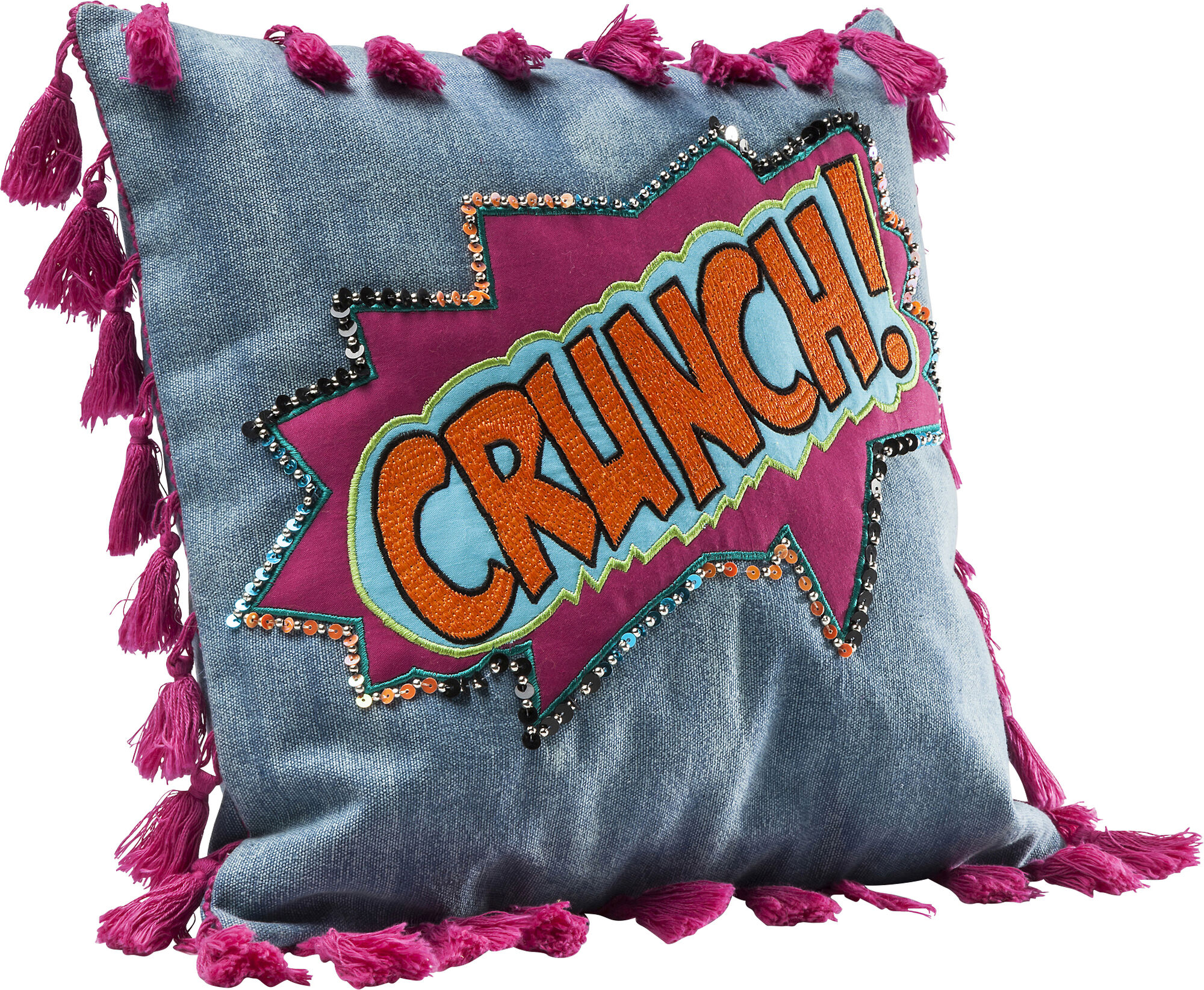 Poduszka dekoracyjna Cartoon Crunch 35x35 cm kolorowa – obraz-1