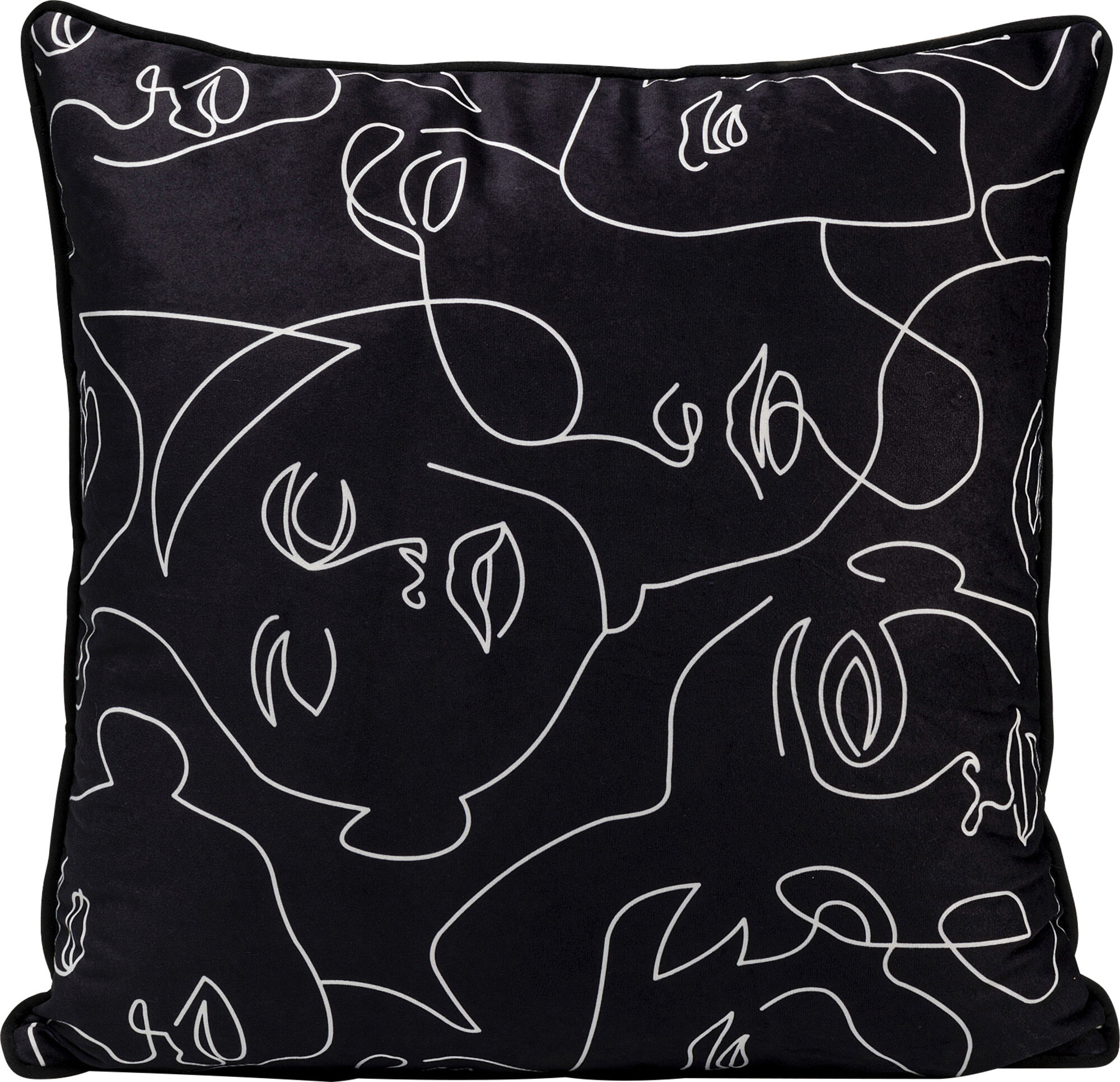 Prydnadskudde Faces, 45x45cm – bild-1.