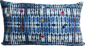 Perna decorativa Desna Patchwork albastra 60x35 cm – imagine-1.