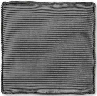 Poduszka dekoracyjna do salonu gruby sztruks szara 60x60 cm – obraz-1