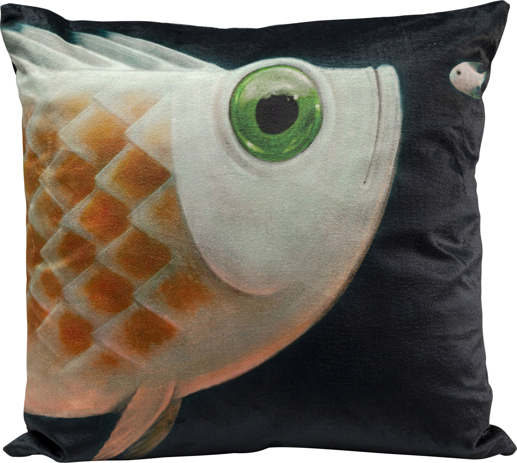 Poduszka dekoracyjna duża i mała ryba 45x45 cm – obraz-1