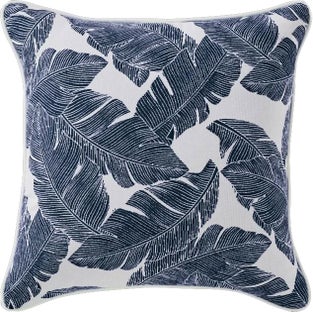 Poduszka dekoracyjna Elson 45x45 cm granatowa – obraz-1