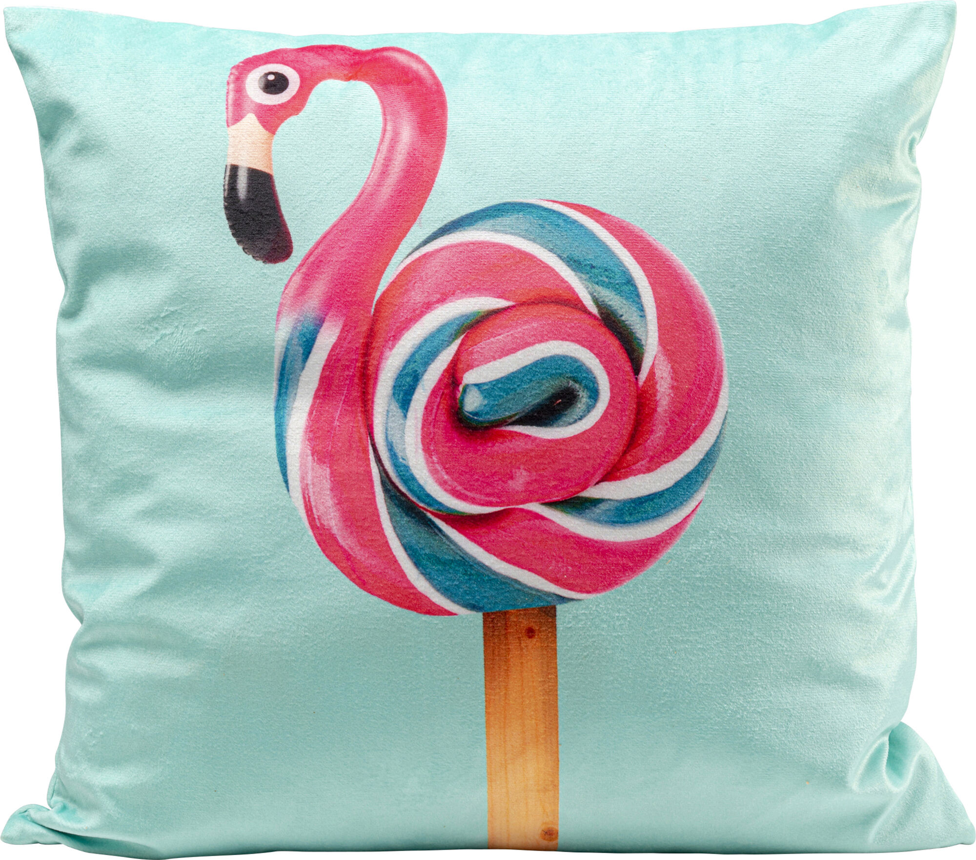 Cojín decorativo funda terciopelo flamenco 45x45 cm – Imagen-1.