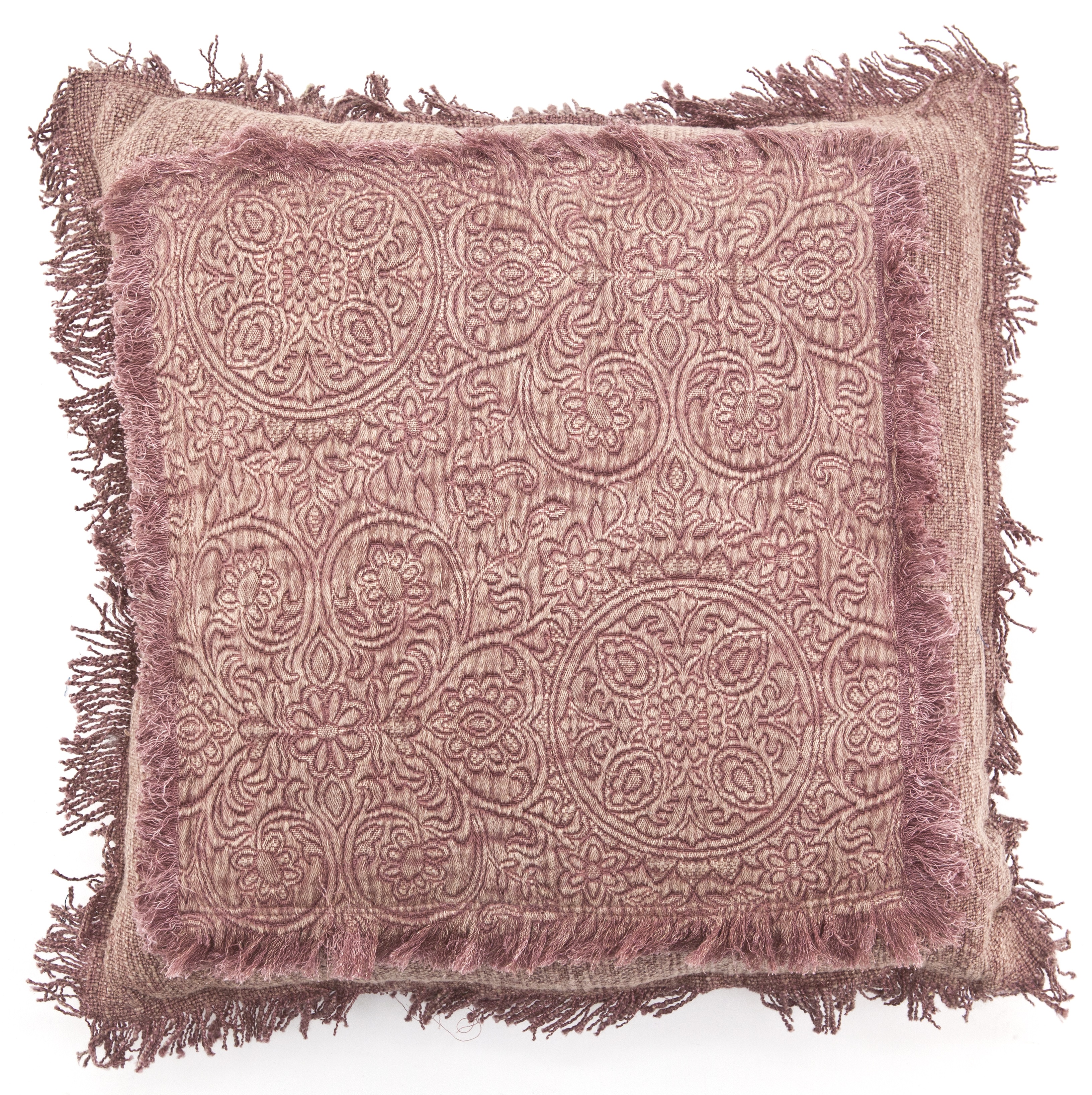 Poduszka dekoracyjna Floret A 45x45 cm różowa – obraz-1