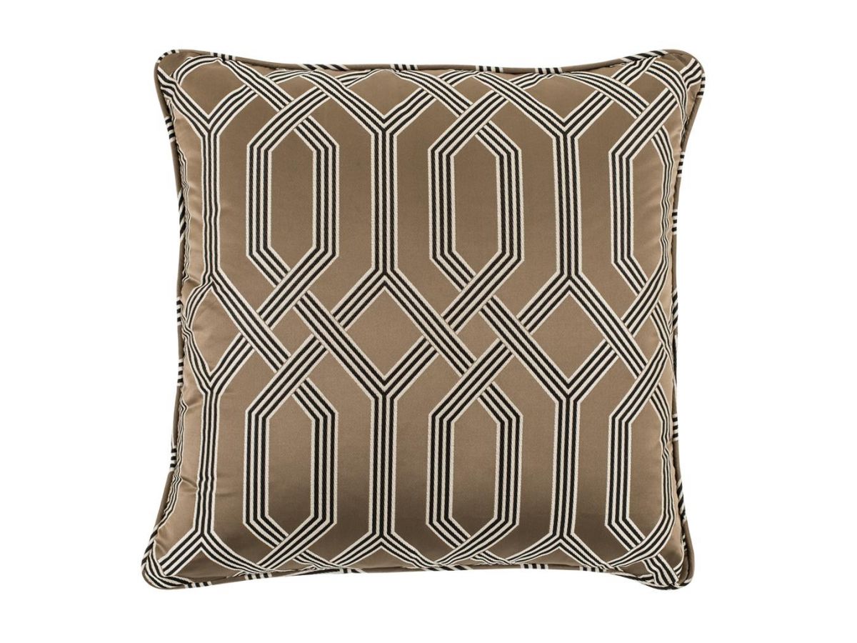 Poduszka dekoracyjna Fontaine 60x60 cm brązowa – obraz-1