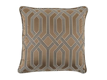 Poduszka dekoracyjna Fontaine 60x60 cm brązowa – obraz-1