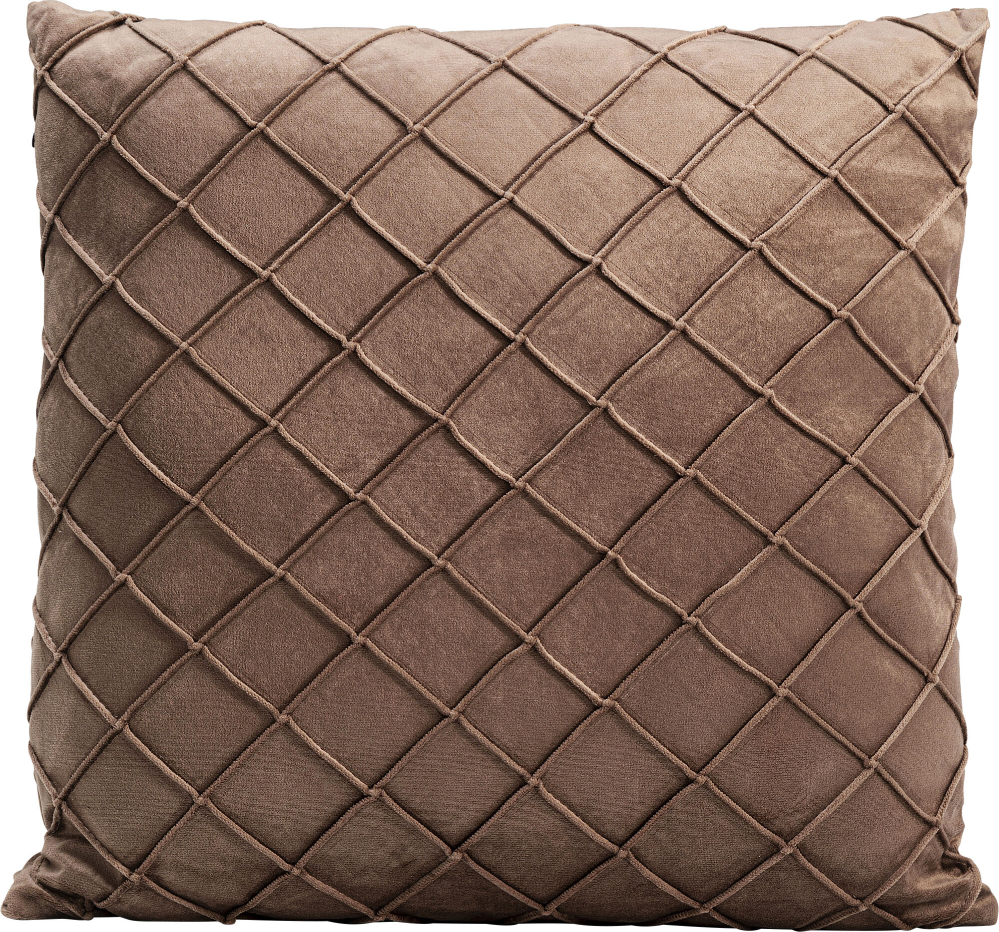 Poduszka dekoracyjna Frederica 45x45 cm brązowa – obraz-1