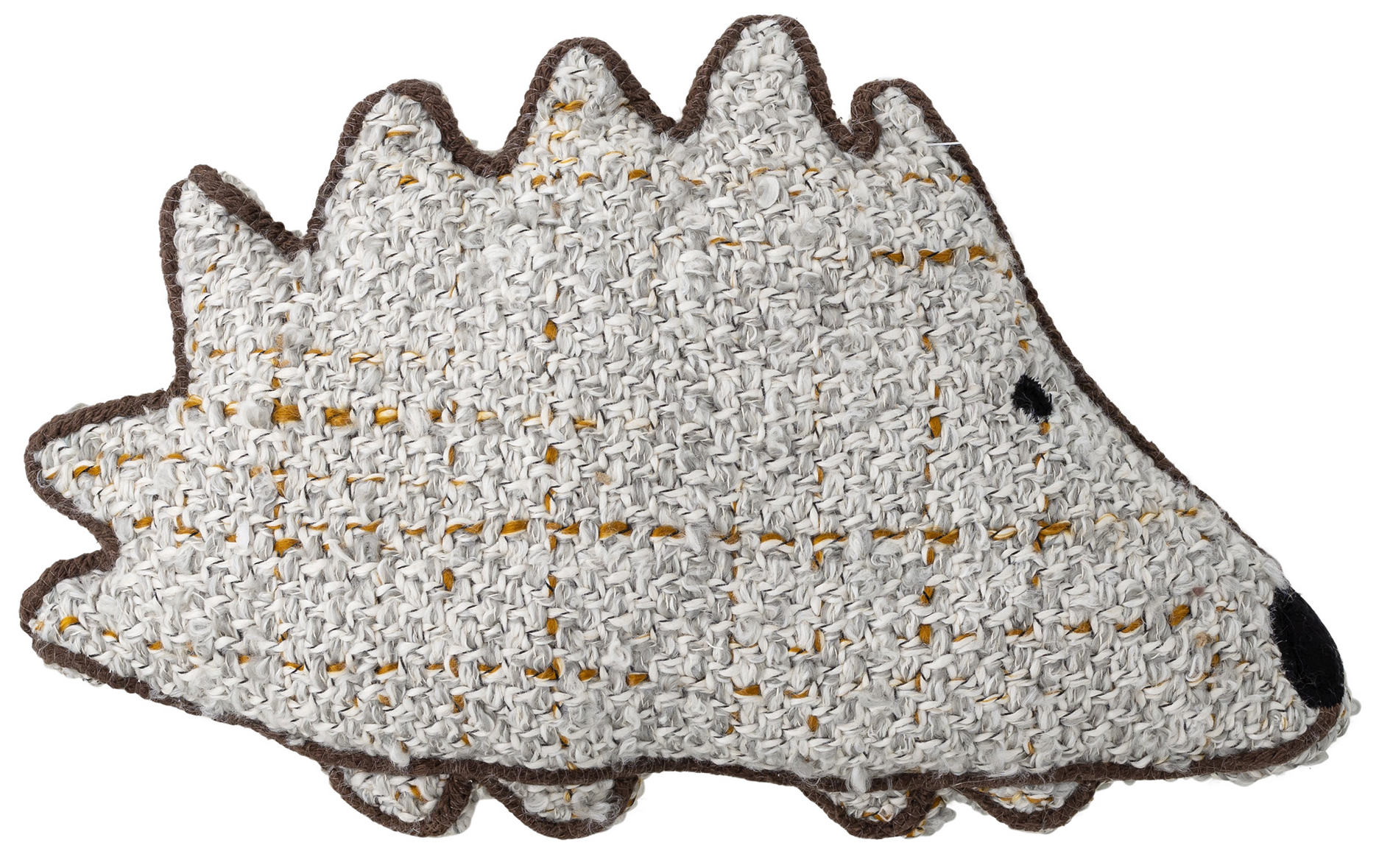 Poduszka dekoracyjna bawełna szara jeż 31x5 cm – obraz-1