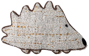 Poduszka dekoracyjna bawełna szara jeż 31x5 cm – obraz-1