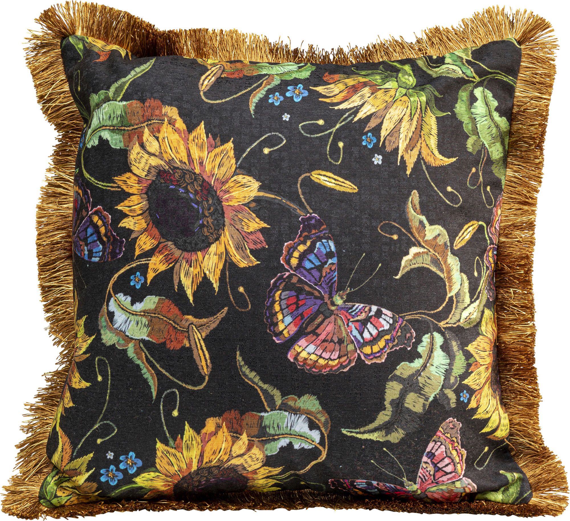 Perna decorativa colorata Sunflower Fringe 45x45 cm – imagine-1.
