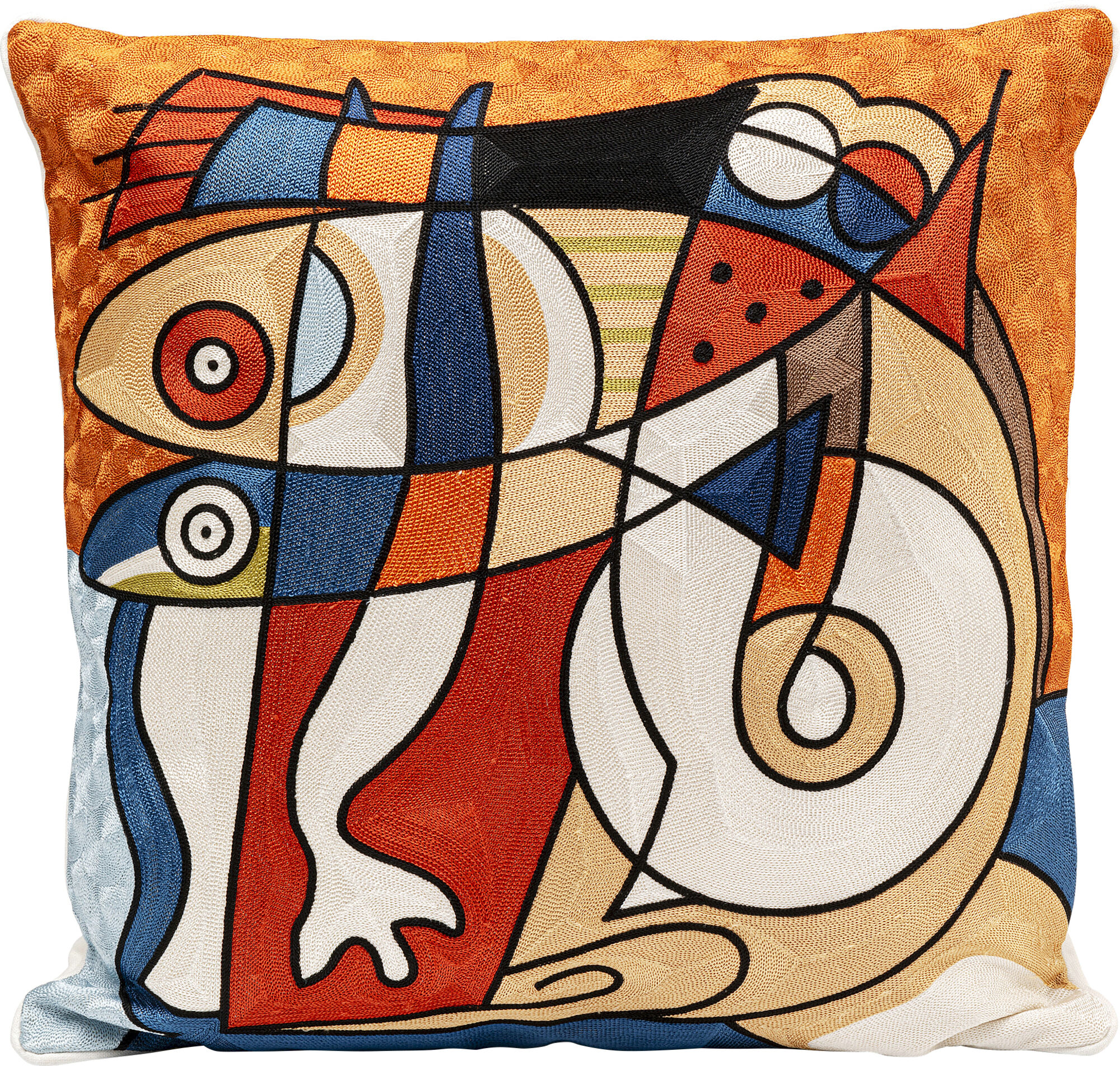 Poduszka dekoracyjna kolorowa abstrakcyjne wzory 50x50 cm – obraz-1