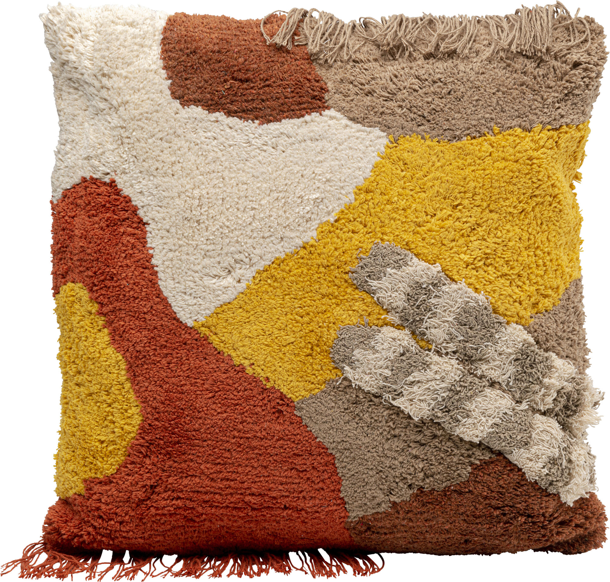 Poduszka dekoracyjna kolorowa bawełniana boho 50x50 cm – obraz-1