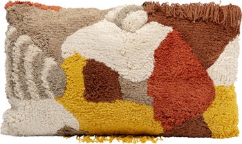 Poduszka dekoracyjna kolorowa bawełniana boho 60x35 cm – obraz-1