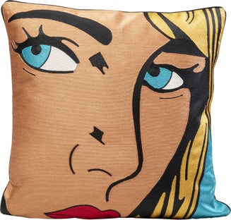 Képregényes Comic Lady Párna 50x50cm – kép-1.