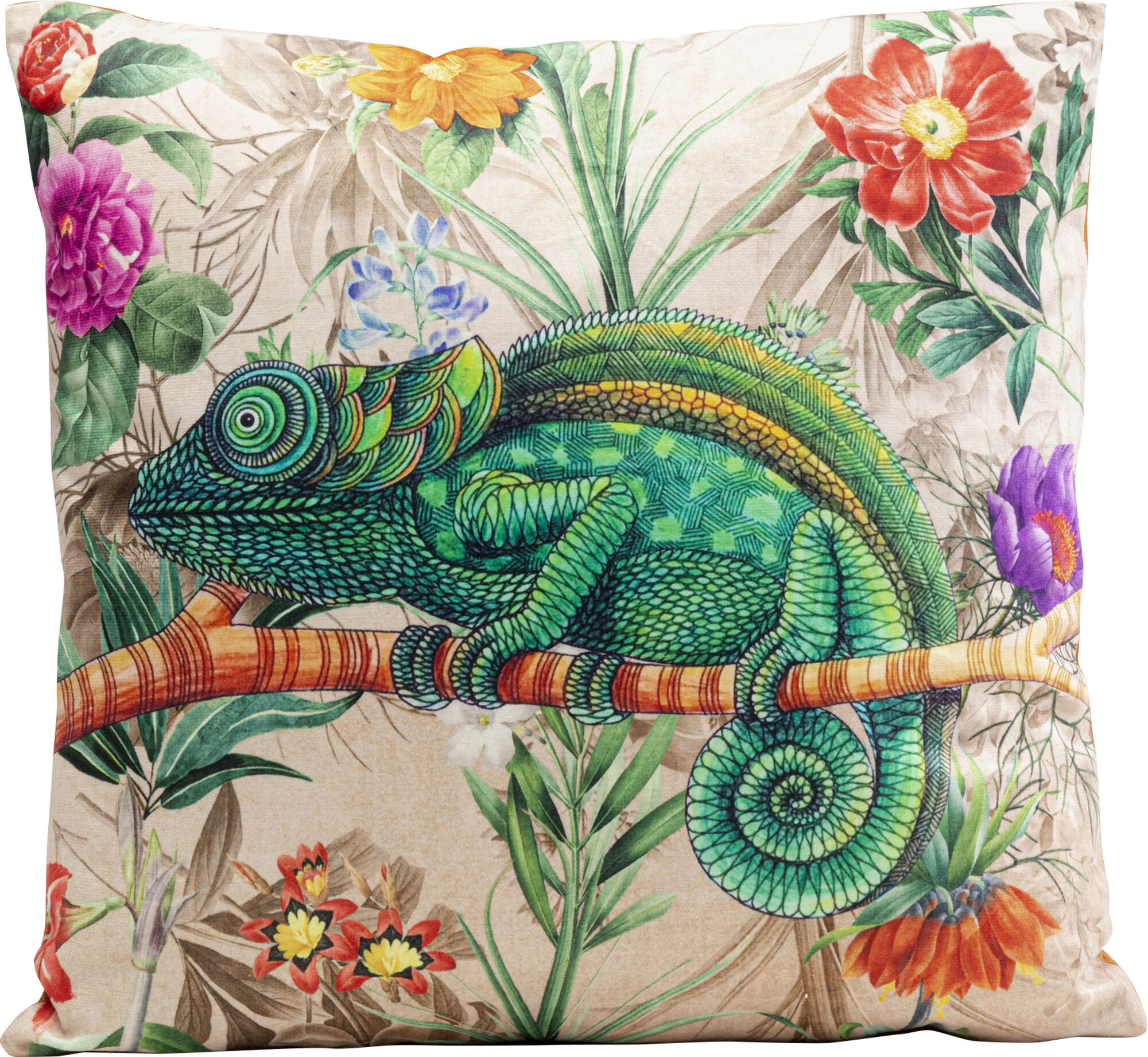 Cushion Jungle Chameleon 43x43cm – Imagen-1.