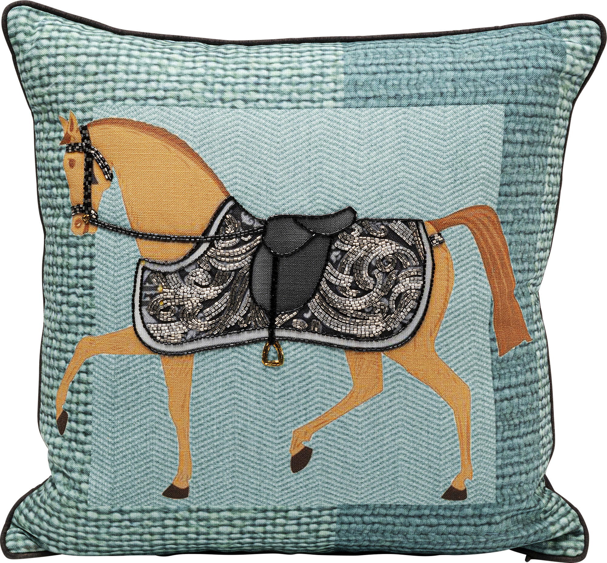 Kudde Show Horse Plaid 45x45cm – bild-1.