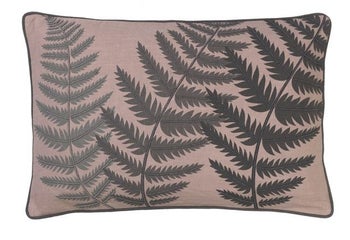 Poduszka dekoracyjna Leaf 60x40 cm magnoliowa – obraz-1