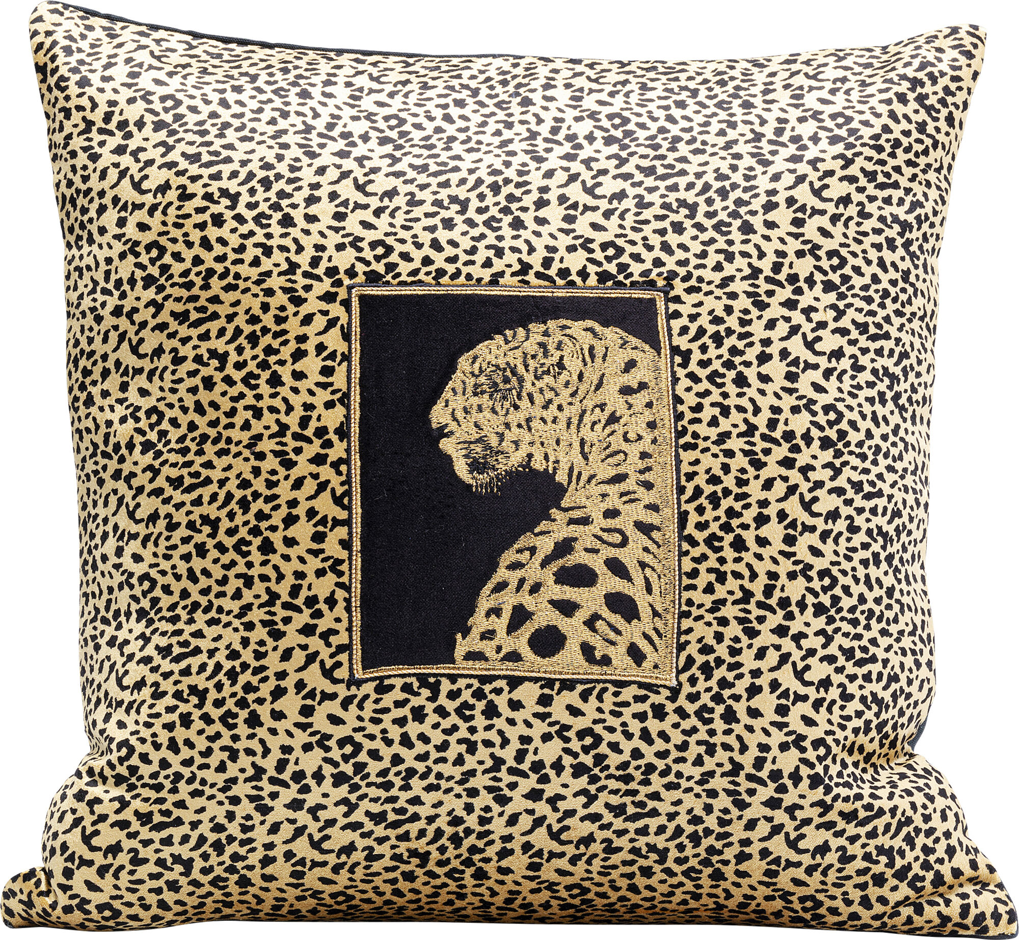 Poduszka dekoracyjna Leopard Face 45x45 cm – obraz-1