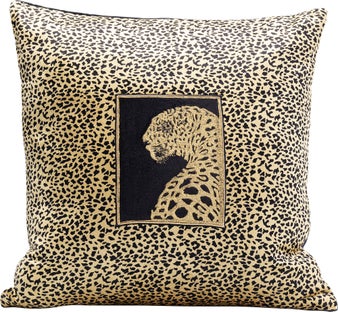 Poduszka dekoracyjna Leopard Face 45x45 cm – obraz-1