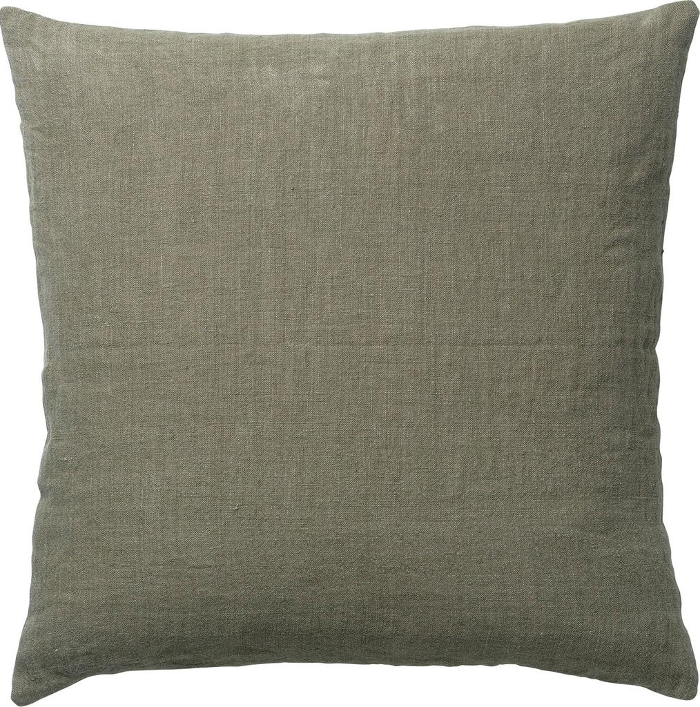 Poduszka dekoracyjna Linen 50x50 cm khaki Outlet – obraz-1