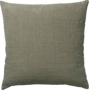 Poduszka dekoracyjna Linen 50x50 cm khaki Outlet – obraz-1