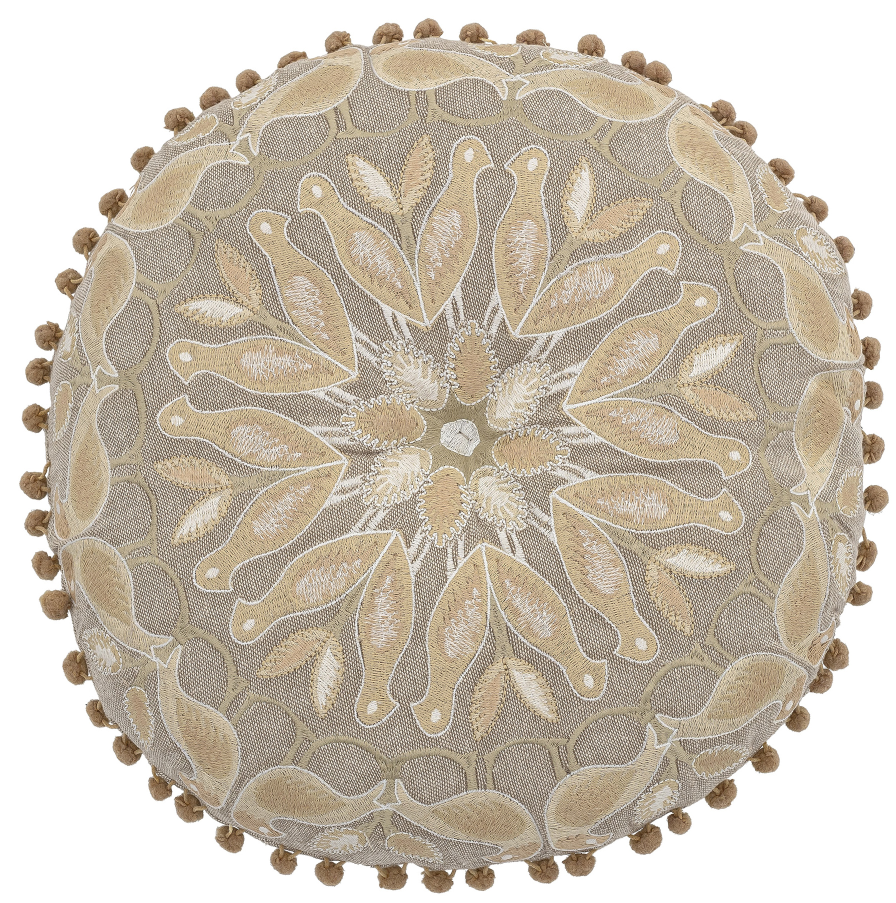 Poduszka dekoracyjna Lockan Ø40 cm naturalna – obraz-1