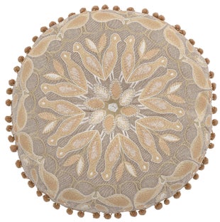 Poduszka dekoracyjna Lockan Ø40 cm naturalna – obraz-1