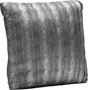 Poduszka dekoracyjna Mesh Knot 40x40 cm srebrna – obraz-1