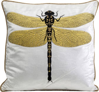 Pyntepute Glitter Dragonfly Hvit 40x40cm – bilde-1.
