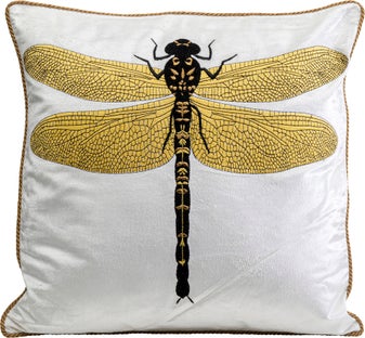 Cojín Glitter Dragonfly blanco 40x40cm – Imagen-1.