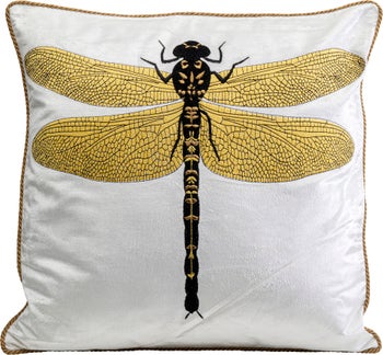 termék: Fehér Glitter Dragonfly Párna 40x40cm.