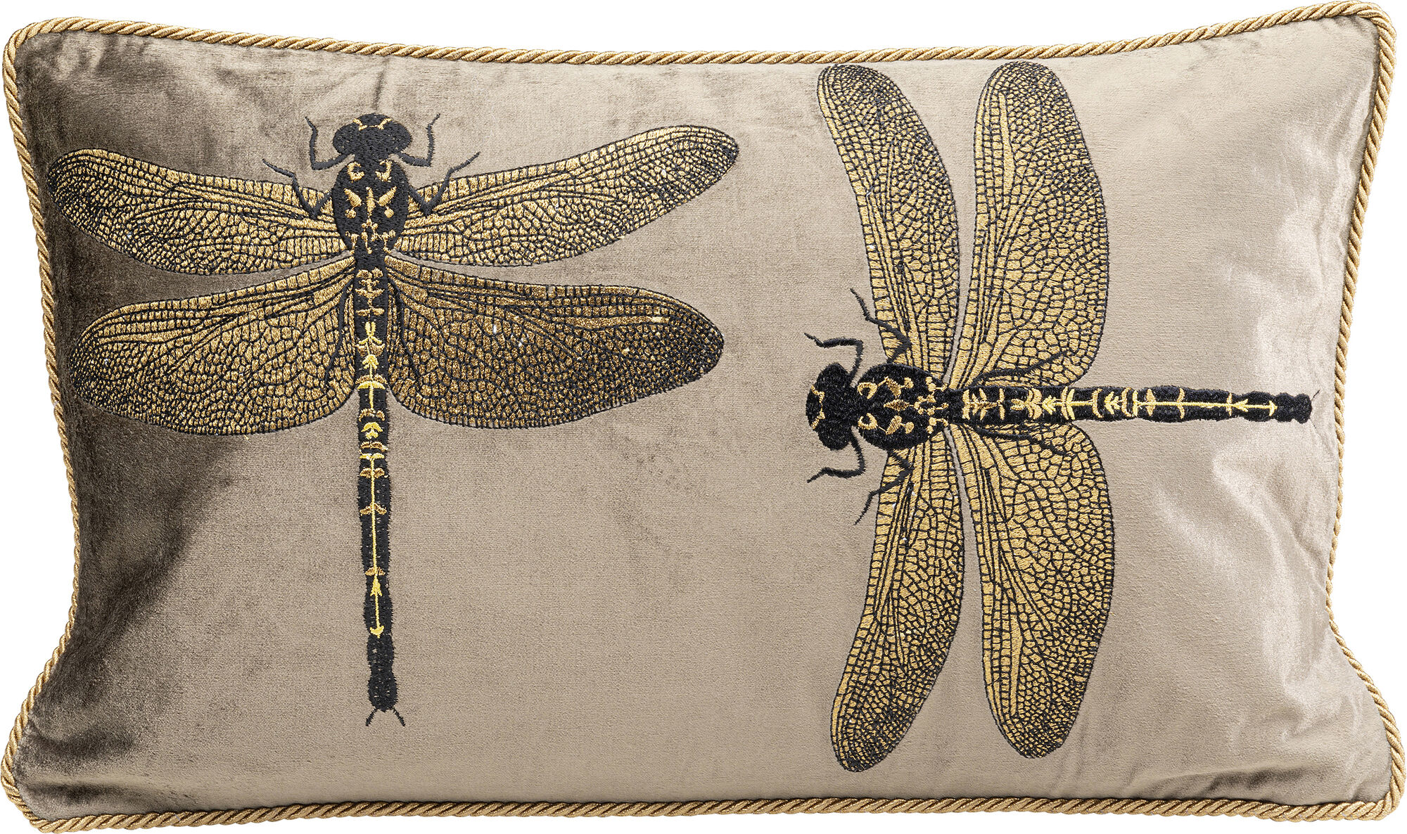 Prydnadskudde Glitter Dragonfly - Trollslända, Brun, 50x30cm – bild-1.
