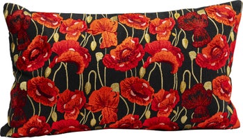 Poduszka dekoracyjna Poppy Black 50x30 cm – obraz-1