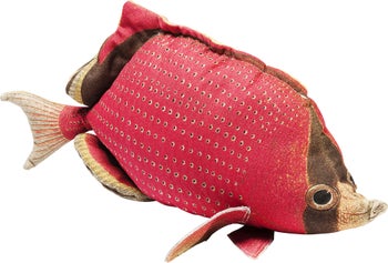 Poduszka dekoracyjna Shape Fish Dots Red 62x33 cm – obraz-1