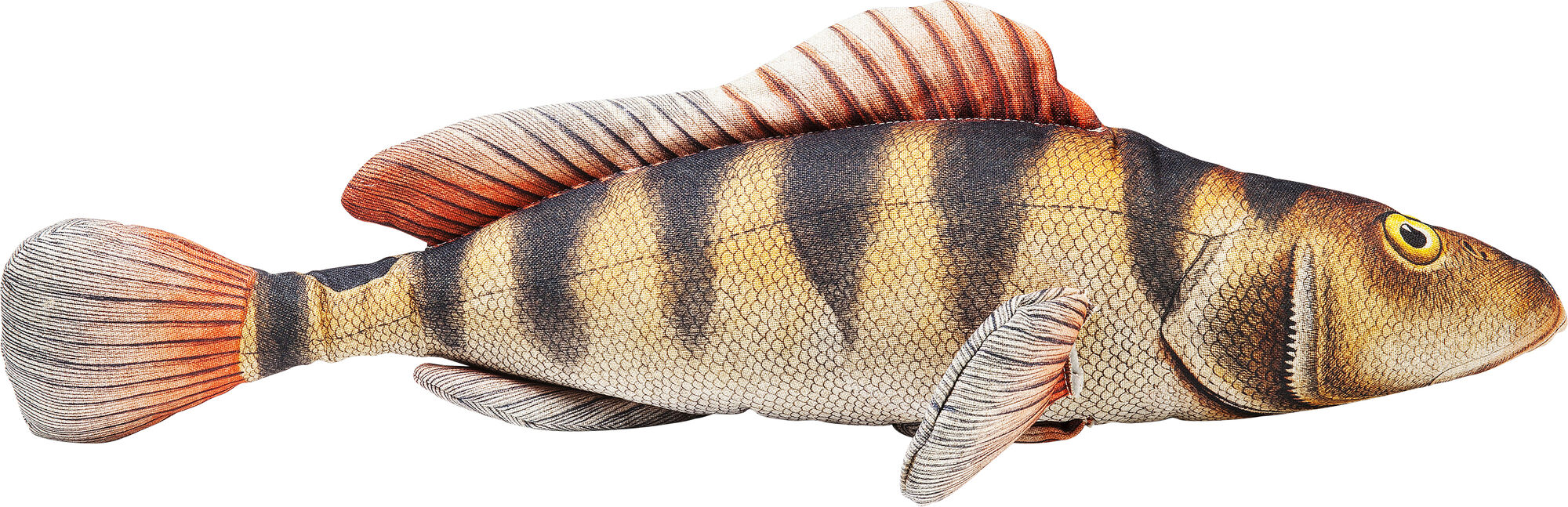 Poduszka dekoracyjna ryba w paski 77x20 cm – obraz-1
