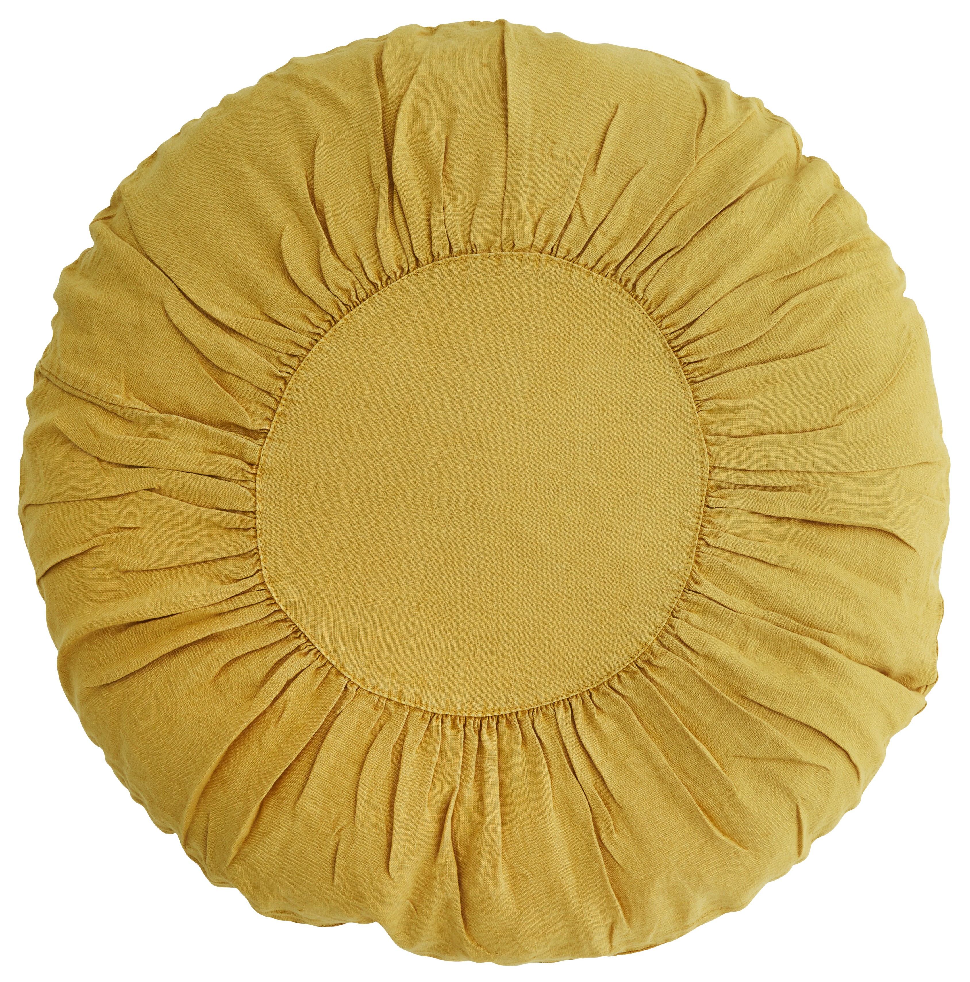 Poduszka dekoracyjna Sonik Ø60 cm żółta – obraz-1