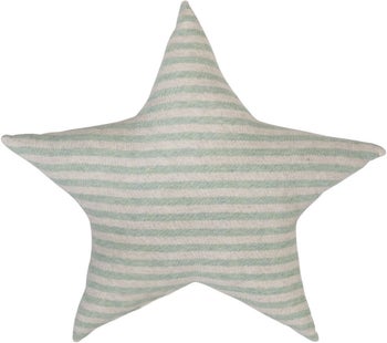 Poduszka dekoracyjna bawełna biała gwiazda 43x43 cm – obraz-1
