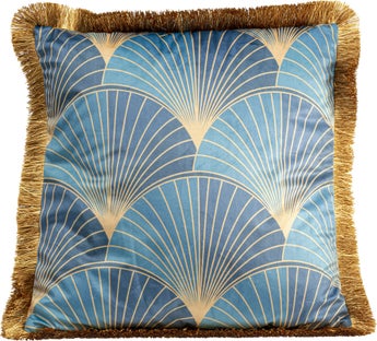 Perna decorativa cu ciucuri Leaves Fringe 45x45 cm – imagine-1.