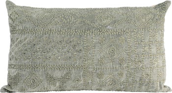 Poduszka dekoracyjna zielona wzory 60x35 cm – obraz-1