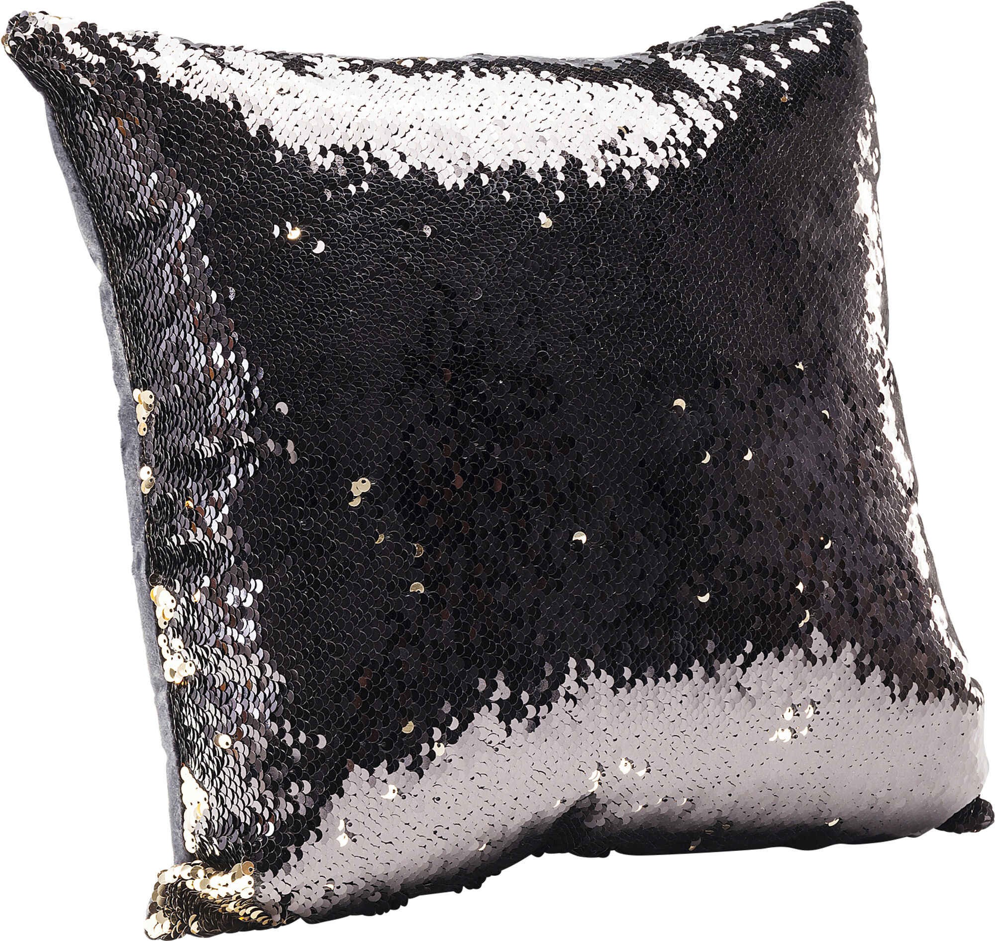 Poduszka dekoracyjna zmieniająca kolor Pailette 40x40 cm czarno-złota – grafika-1.