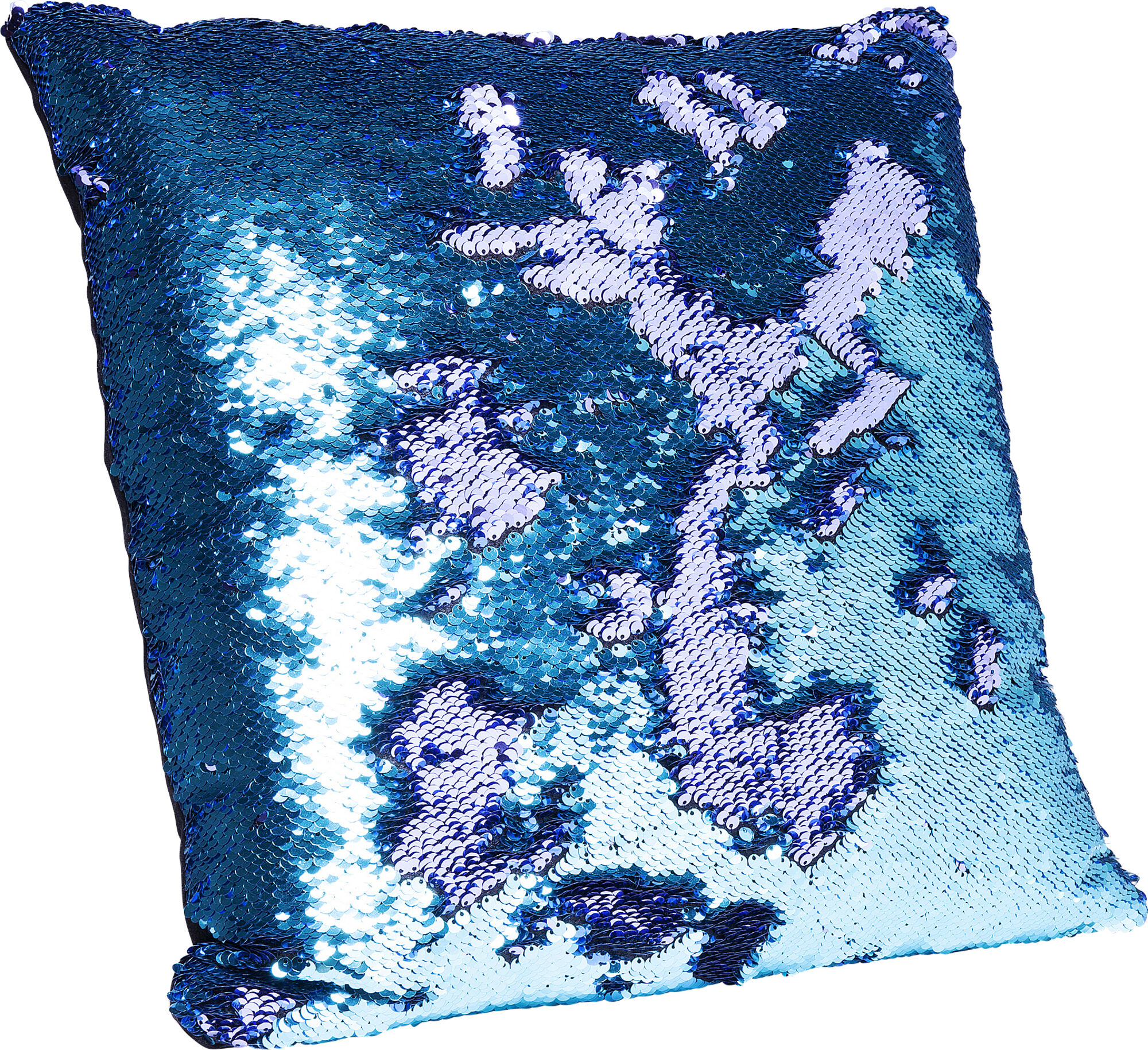 Poduszka dekoracyjna zmieniająca kolor Pailette 40x40 cm turkusowo-fioletowa – grafika-1.