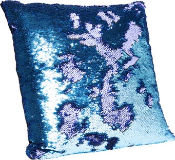 Poduszka dekoracyjna zmieniająca kolor Pailette 40x40 cm turkusowo-fioletowa – grafika-1.