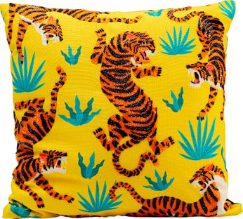 Kudde Tiger Love Gul 45x45cm – bild-1.
